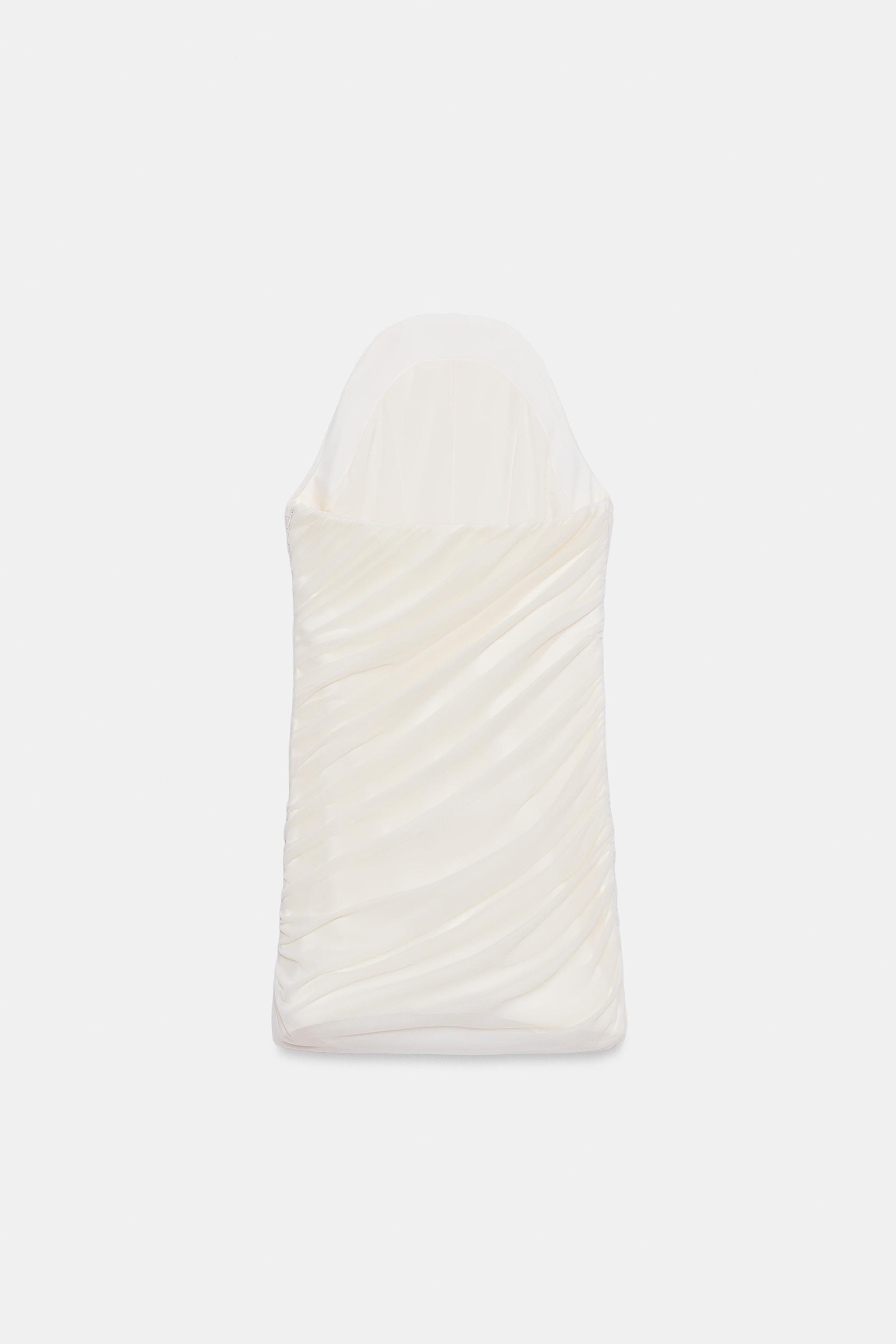 COMBINATION TULLE MINI DRESS
